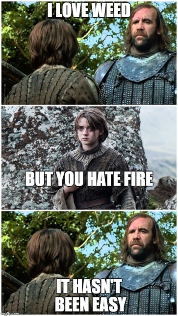 the hound game of thrones weed