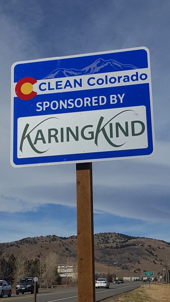 Karing Kind sponsoring a highway