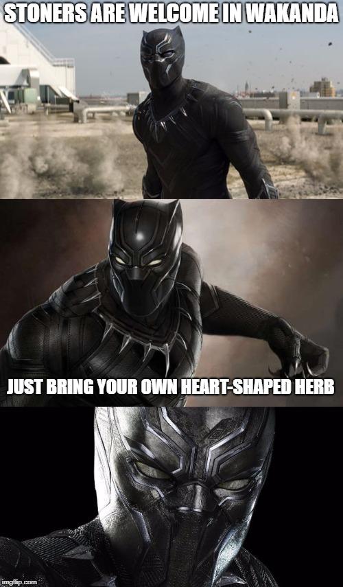 superheroes and weed - black panther