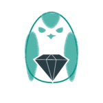 egg shaped bird icon with a large diamond in front of it to signify rarity